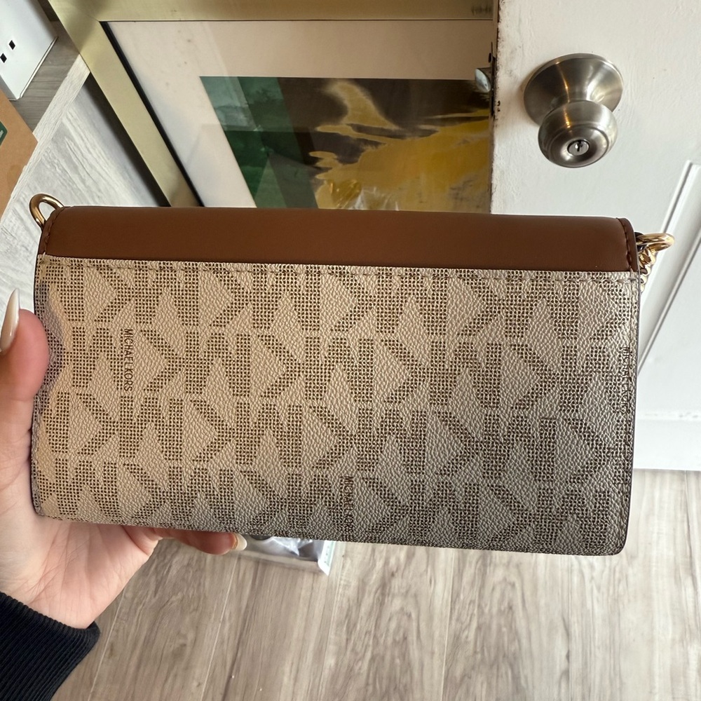 Michael Kors Brown and Cream Crossbody Bag - Picture 2 of 7